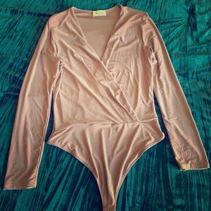 Mauve Low-Cut Bodysuit